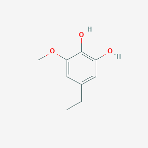 Chemical structure of 5-ethyl-3-methoxybenzene-1,2-diol