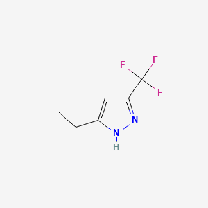 Chemical structure of 5-ethyl-3-(trifluoromethyl)-1H-Pyrazole