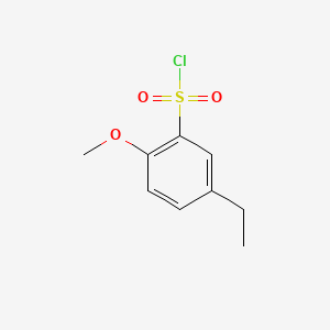 Chemical structure of 5-Ethyl-2-methoxybenzene-1-sulfonyl chloride