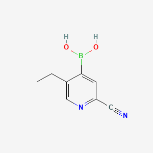 Chemical structure of 5-Ethyl-2-cyanopyridine-4-boronic acid