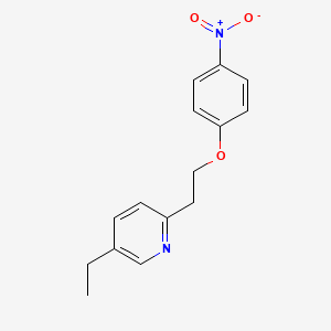 Chemical structure of 5-Ethyl-2-[2-(4-nitrophenoxy)ethyl]pyridine