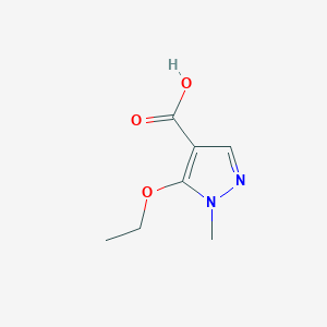 Chemical structure of 5-Ethoxy-1-methyl-1H-pyrazole-4-carboxylic acid