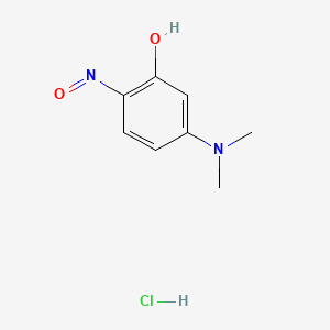 Chemical structure of 5-Dimethylamino-2-nitrosophenol Hydrochloride