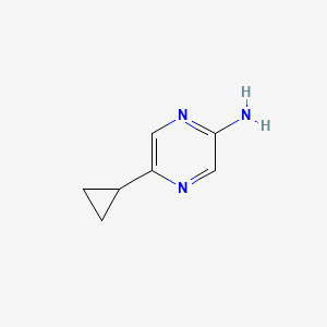 Chemical structure of 5-Cyclopropylpyrazin-2-amine