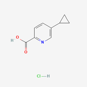 Chemical structure of 5-Cyclopropylpicolinic acid hydrochloride