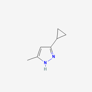 Chemical structure of 5-Cyclopropyl-3-methyl-1H-pyrazole