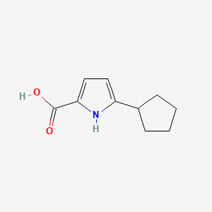 Chemical structure of 5-Cyclopentyl-1H-pyrrole-2-carboxylic acid