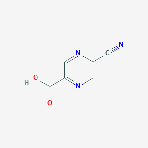 Chemical structure of 5-Cyanopyrazine-2-carboxylic acid