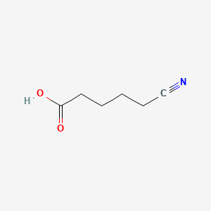 Chemical structure of 5-cyanopentanoic acid