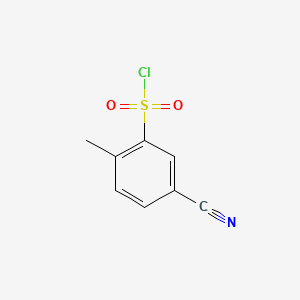 Chemical structure of 5-Cyano-2-methylbenzenesulfonyl chloride