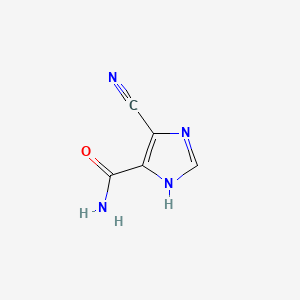 Chemical structure of 5-Cyano-1H-imidazole-4-carboxamide Hydrate
