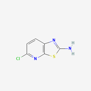 Chemical structure of 5-chlorothiazolo[5,4-b]pyridin-2-amine