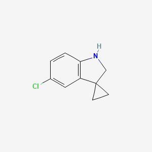 Chemical structure of 5'-CHLOROSPIRO[CYCLOPROPANE-1,3'-INDOLINE]