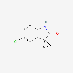 Chemical structure of 5'-CHLOROSPIRO[CYCLOPROPANE-1,3'-INDOLIN]-2'-ONE