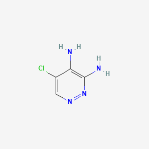 Chemical structure of 5-chloropyridazine-3,4-diamine