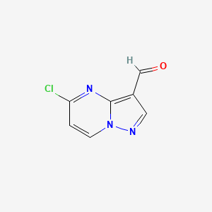 Chemical structure of 5-Chloropyrazolo[1,5-a]pyrimidine-3-carbaldehyde