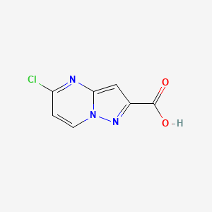 Chemical structure of 5-Chloropyrazolo[1,5-a]pyrimidine-2-carboxylic acid