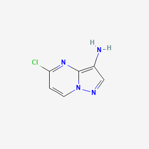 Chemical structure of 5-Chloropyrazolo[1,5-a]pyrimidin-3-amine