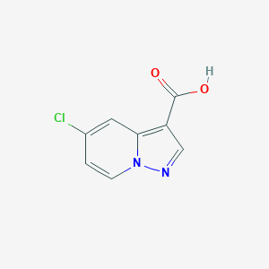 Chemical structure of 5-Chloropyrazolo[1,5-a]pyridine-3-carboxylic acid