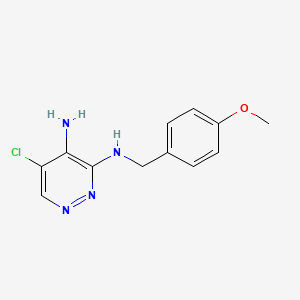 Chemical structure of 5-Chloro-N3-(4-methoxybenzyl)pyridazine-3,4-diamine