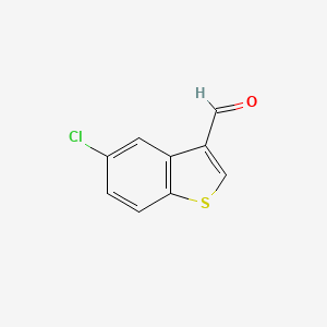 Chemical structure of 5-Chlorobenzo[b]thiophene-3-carbaldehyde