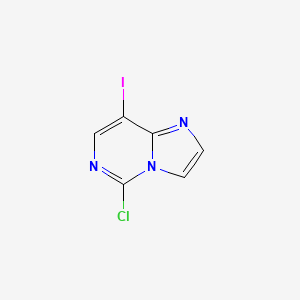 Chemical structure of 5-Chloro-8-iodoimidazo[1,2-c]pyrimidine