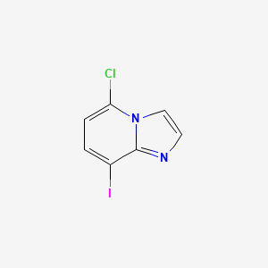 Chemical structure of 5-CHloro-8-iodoimidazo[1,2-a]pyridine