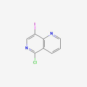 Chemical structure of 5-Chloro-8-iodo-1,6-naphthyridine