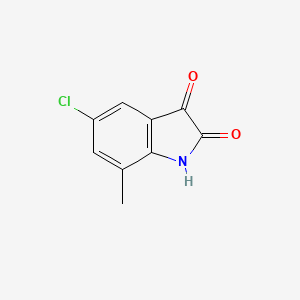 Chemical structure of 5-Chloro-7-methylindoline-2,3-dione