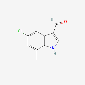 Chemical structure of 5-Chloro-7-methyl-1H-indole-3-carbaldehyde