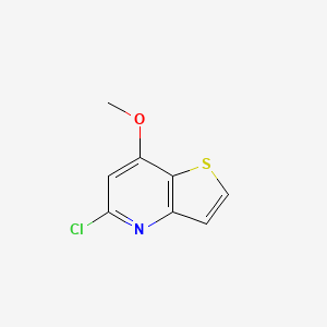 Chemical structure of 5-Chloro-7-methoxythieno[3,2-b]pyridine