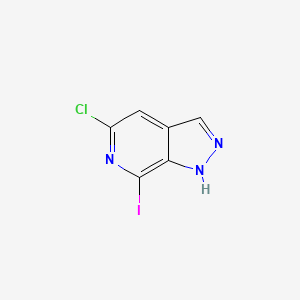 Chemical structure of 5-Chloro-7-iodo-1H-pyrazolo[3,4-c]pyridine