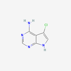 Chemical structure of 5-Chloro-7H-pyrrolo[2,3-d]pyrimidin-4-amine