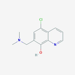 Chemical structure of 5-Chloro-7-[(dimethylamino)methyl]-8-quinolinol