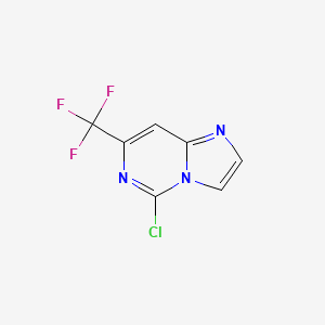 Chemical structure of 5-chloro-7-(trifluoromethyl)imidazo[1,2-c]pyrimidine