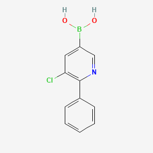 Chemical structure of 5-Chloro-6-phenylpyridine-3-boronic acid