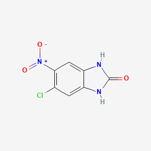 Chemical structure of 5-Chloro-6-nitro-1H-benzo[d]imidazol-2(3H)-one