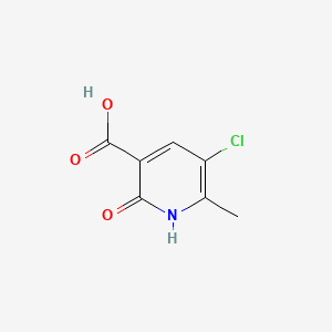 Chemical structure of 5-Chloro-2-hydroxy-6-methylnicotinic acid