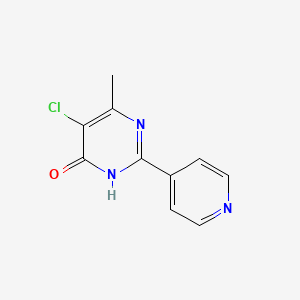 Chemical structure of 5-Chloro-6-methyl-2-(pyridin-4-yl)pyrimidin-4-ol