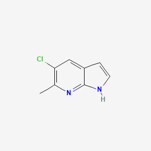 Chemical structure of 5-Chloro-6-methyl-1H-pyrrolo[2,3-b]pyridine