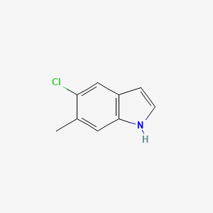 Chemical structure of 5-Chloro-6-methyl-1H-indole