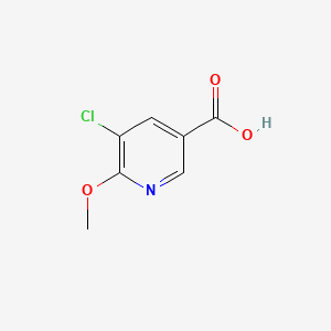 Chemical structure of 5-Chloro-6-methoxynicotinic acid