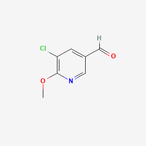 Chemical structure of 5-Chloro-6-methoxynicotinaldehyde