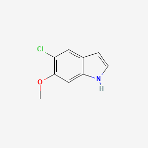 Chemical structure of 5-Chloro-6-methoxy-1H-indole