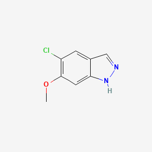 Chemical structure of 5-Chloro-6-methoxy-1H-indazole