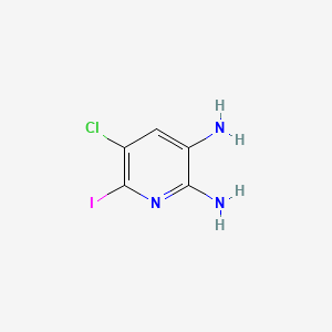 Chemical structure of 5-Chloro-6-iodopyridine-2,3-diamine