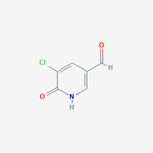 Chemical structure of 5-Chloro-6-hydroxynicotinaldehyde