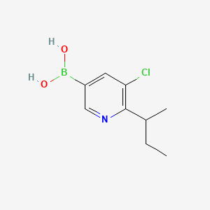 Chemical structure of 5-Chloro-6-(sec-butyl)pyridine-3-boronic acid