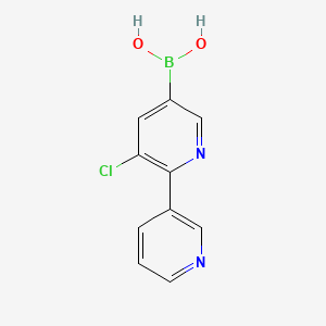 Chemical structure of (3-Chloro-[2,3'-bipyridin]-5-yl)boronic acid