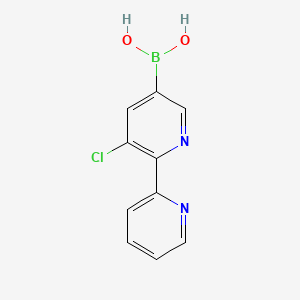 Chemical structure of (3-Chloro-[2,2'-bipyridin]-5-yl)boronic acid